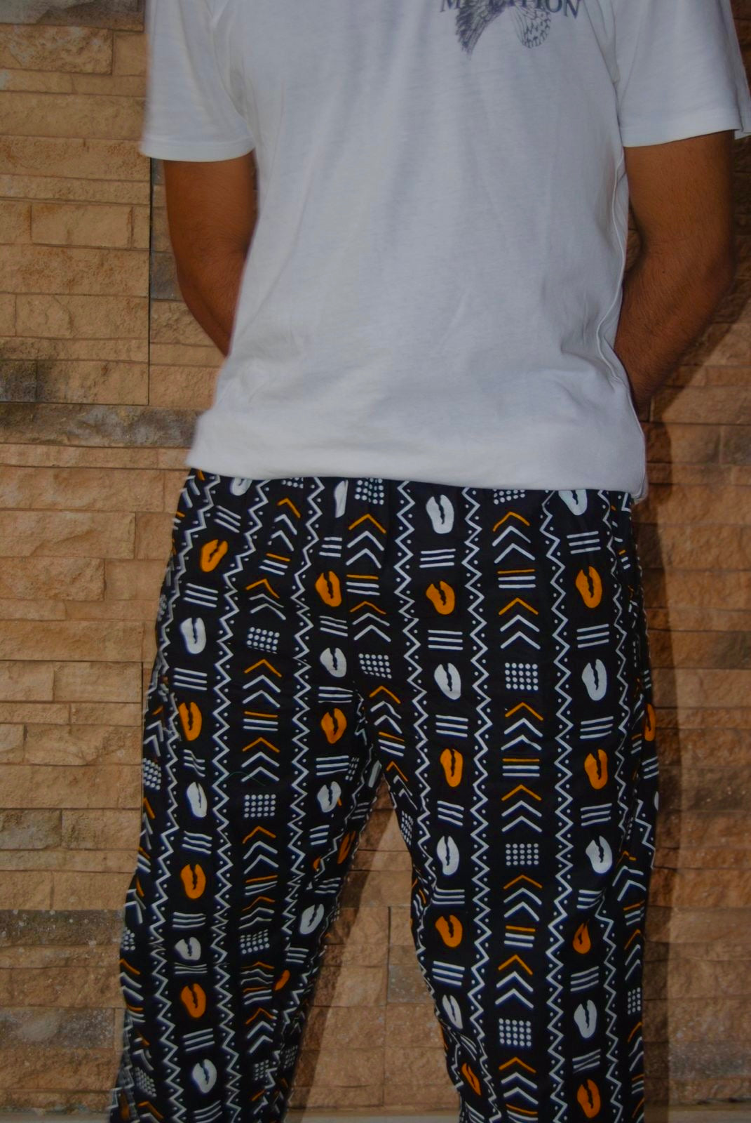 pantalon NOIR ORANGE